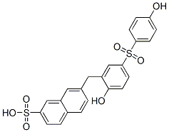 CAS#: 66214-40-2, 7-[[2-Hydroxy-5-[(4-Hydroxyphenyl)Sulphonyl]Phenyl]Methyl]Naphthalene-2-Sulphonic Acid