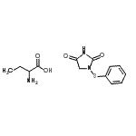 CAS#: 66256-32-4, 2-Aminobutanoic acid - 1-(phenylsulfanyl)-2,4-imidazolidinedione (1:1)