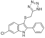 CAS 登录号：66354-96-9， 6-氯-2-苯基-3-[(1H-四唑-5-基)甲硫基]-1H-吲哚
