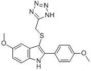 CAS#: 66355-06-4, 5-Methoxy-2-(4-Methoxyphenyl)-3-[(1H-Tetrazol-5-Yl)Methylthio]-1H-Indole