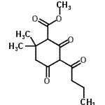 CAS 登录号：66421-41-8， 甲基5-丁酰基-2,2-二甲基-4,6-二氧代环己甲酸酯
