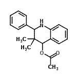 CAS#: 66427-61-0, 3,3-Dimethyl-2-phenyl-1,2,3,4-tetrahydro-4-quinolinyl acetate