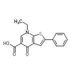 CAS#: 66441-42-7, 7-Ethyl-4-oxo-2-phenyl-4,7-dihydrothieno[2,3-b]pyridine-5-carboxylic acid