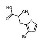 CAS 登录号：6645-60-9， 2-[(3-溴-2-噻吩基)硫基]丙酸