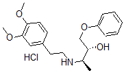 CAS#: 66522-80-3, (2R,3R)-3-[2-(3,4-Dimethoxyphenyl)ethylamino]-1-phenoxybutan-2-ol hydrochloride