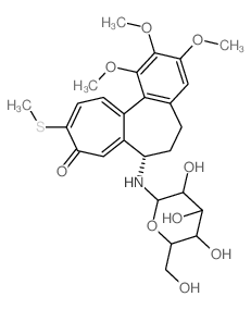 CAS 登录号：66568-82-9， (S)-7-[(beta-D-吡喃葡萄糖基)氨基]-6,7-二氢-1,2,3-三甲氧基-10-(甲硫基)苯并[a]庚搭烯-9(5H)-酮