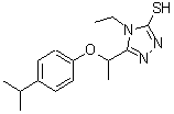 CAS#: 667413-63-0, 4-Ethyl-5-[1-(4-isopropylphenoxy)ethyl]-4H-1,2,4-triazole-3-thiol