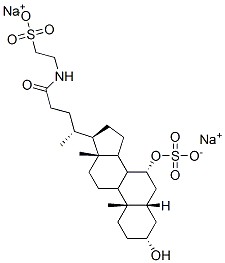 CAS#: 66874-12-2, Disodium 2-[[(4R)-4-[(3R,5S,7R,10S,13R,17R)-3-Hydroxy-10,13-Dimethyl-7-Sulfonatooxy-2,3,4,5,6,7,8,9,11,12,14,15,16,17-Tetradecahydro-1H-Cyclopenta[a]Phenanthren-17-Yl]Pentanoyl]Amino]Ethanesulfonate
