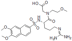 CAS#: 66935-36-2, N-(N2-((6,7-Dimethoxy-2-naphthalenyl)sulfonyl)-L-arginyl)-N-(2-methoxyethyl)-Glycine
