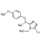 CAS#: 669737-47-7, 4-Ethyl-5-[1-(4-methoxyphenoxy)ethyl]-4H-1,2,4-triazole-3-thiol
