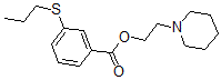 CAS 登录号：67031-80-5， 2-哌啶乙基3-(丙硫基)苯甲酸酯