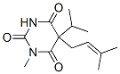 CAS 登录号：67051-27-8， 5-(3-甲基-2-丁烯基)-5-异丙基-1-甲基巴比妥酸