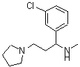 CAS 登录号：672309-96-5， 1-(3-氯苯基)-N-甲基-3-(1-吡咯烷基)-1-丙胺