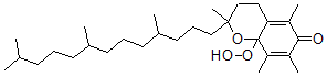 CAS 登录号:67353-73-5, 8a-氢过氧基-2,5,7,8-四甲基-2-(4,8,12-三甲基十三烷基)-3,4-二氢苯并吡喃-6-酮