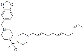 CAS#: 67361-22-2, 1-[4-(3,4-Methylenedioxybenzyl)-1-Piperazinylacetyl]-4-(3,7,11-Trimethyl-2,6,10-Dodecatrienyl)Piperazine