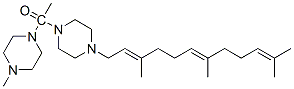 CAS 登录号:67361-24-4, 1-(4-甲基-1-哌嗪基乙酰基)-4-(3,7,11-三甲基-2,6,10-十二碳三烯基)哌嗪