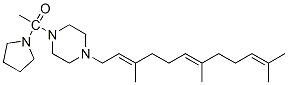 CAS 登录号：67361-32-4， 1-(1-吡咯烷基乙酰基)-4-(3,7,11-三甲基-2,6,10-十二碳三烯基)哌嗪