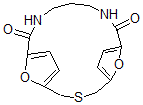 CAS 登录号：67364-53-8， 19,20-二氧杂-3-硫杂-10,14-二氮杂三环[14.2.1.15,8]二十碳-5,7,16,18(1)-四烯-9,15-二酮