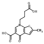 CAS#: 67637-76-7, 7-(3-Carboxypropyl)-2-methyl-4-oxo-4,7-dihydrothieno[2,3-b]pyridine-5-carboxylic acid