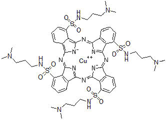 CAS#: 67689-49-0, [N,N',N'',N'''-Tetrakis[3-(Dimethylamino)Propyl]-29H,31H-Phthalocyaninetetrasulphonamidato(2-)-N29,N30,N31,N32]Copper