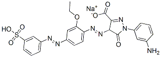CAS#: 67786-19-0, 1-(3-Aminophenyl)-4-((2-Ethoxy-4-((3-Sulfophenyl)Azo)Phenyl)Azo)-4,5-Dihydro-5-Oxo-1H-Pyrazole-3-Carboxylic Acid Monosodium Salt