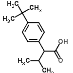 CAS 登录号：67795-02-2， 3-甲基-2-[4-(2-甲基-2-丙基)苯基]丁酸