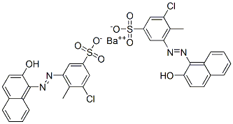 CAS 登录号：67892-50-6， 二[2-氯-6-[(2-羟基-1-萘基)偶氮]甲苯-4-磺酸]钡