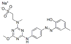 CAS#: 67892-96-0, Sodium 2-[[4-[[4-[(2-Hydroxy-5-Methylphenyl)Azo]Phenyl]Amino]-6-Methoxy-1,3,5-Triazin-2-Yl]Methylamino]Ethanesulphonate
