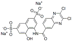 CAS#: 67905-53-7, Disodium 4-[[(2,3-Dichloro-6-Quinoxalinyl)Carbonyl]Amino]-5-Hydroxynaphthalene-2,7-Disulphonate