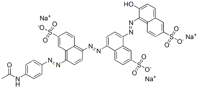 CAS 登录号：67906-47-2， 5-[[4-[(4-乙酰氨基苯基)偶氮]-6-磺酸基萘基]偶氮]-8-[(2-羟基-6-磺酸基萘基)偶氮]萘-2-磺酸三钠