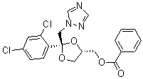 CAS 登录号：67914-84-5， [(2S,4S)-2-(2,4-二氯苯基)-2-(1,2,4-三唑-1-基甲基)-1,3-二氧戊环-4-基]甲基苯甲酸酯