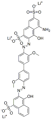 CAS#: 67923-89-1, Trilithium 5-Amino-4-Hydroxy-3-[[4'-[(1-Hydroxy-4-Sulphonato-2-Naphthyl)Azo]-3,3'-Dimethoxy[1,1'-Biphenyl]-4-Yl]Azo]Naphthalene-2,7-Disulphonate