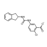 CAS 登录号:680212-00-4, 1-(4-氯-3-硝基苯基)-3-(2,3-二氢-1H-茚-2-基)脲