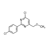 CAS 登录号：680214-63-5， 4-氯-2-(4-氯苯基)-6-(甲氧基甲基)嘧啶