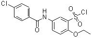CAS 登录号：680617-88-3， 5-[(4-氯苯甲酰基)氨基]-2-乙氧基苯磺酰氯