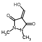 CAS 登录号：680987-19-3， 4-(羟基亚甲基)-1,2-二甲基-吡唑烷-3,5-二酮