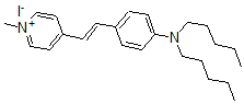 CAS#: 68107-19-7, 4-(2-(4-(Dipentylamino)phenyl)ethenyl)-1-methyl-Pyridinium iodide