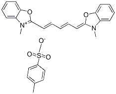 CAS#: 68109-70-6, 3-Methyl-2-[5-(3-Methyl-3H-Benzoxazol-2-Ylidene)Penta-1,3-Dienyl]Benzoxazolium p-Toluenesulphonate