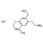 CAS 登录号：681160-71-4， 2-[4-(乙硫基)-2,5-二甲氧基苯基]乙胺盐酸盐(1:1)