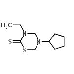 CAS#: 681218-09-7, 5-Cyclopentyl-3-ethyl-1,3,5-thiadiazinane-2-thione