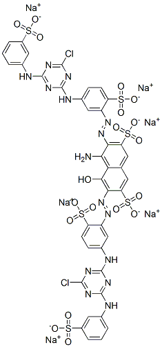CAS 登录号：68133-24-4， 4-氨基-3,6-二[[5-[[4-氯-6-[(3-磺酸基苯基)氨基]-1,3,5-三嗪-2-基]氨基]-2-磺酸基苯基]偶氮]-5-羟基萘-2,7-二磺酸六钠