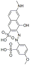 CAS#: 68133-27-7, 4-Hydroxy-3-[(4-Methoxy-2-Sulphophenyl)Azo]-6-(Methylamino)Naphthalene-2-Sulphonic Acid