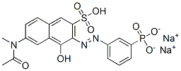 CAS 登录号：68133-28-8， 6-(乙酰基甲基氨基)-4-羟基-3-[(3-膦酸基苯基)偶氮]萘-2-磺酸氢钠
