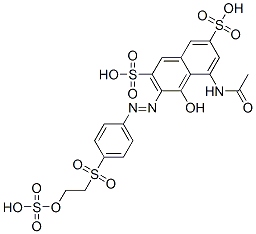 CAS#: 68134-16-7, 5-(Acetylamino)-4-Hydroxy-3-[[4-[[2-(Sulfooxy)Ethyl]Sulfonyl]Phenyl]Azo]-2,7-Naphthalenedisulfonic Acid