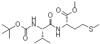 CAS 登录号：68164-29-4， N-{[(2-甲基-2-丙基)氧基]羰基}-L-缬氨酰-L-蛋氨酸甲酯
