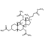 CAS 登录号:6818-44-6, 甲基(3alpha,5beta,7alpha,12alpha)-3,7,12-三乙酰氧基胆烷-24-酸酯