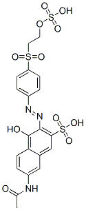 CAS 登录号：68189-39-9， 7-乙酰氨基-4-羟基-3-[[4-[[2-(磺基氧基)乙基]磺酰基]苯基]偶氮]萘-2-磺酸