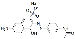 CAS 登录号：68201-76-3， 3-[[4-乙酰氨基苯基]偶氮]-7-氨基-4-羟基萘-2-磺酸钠