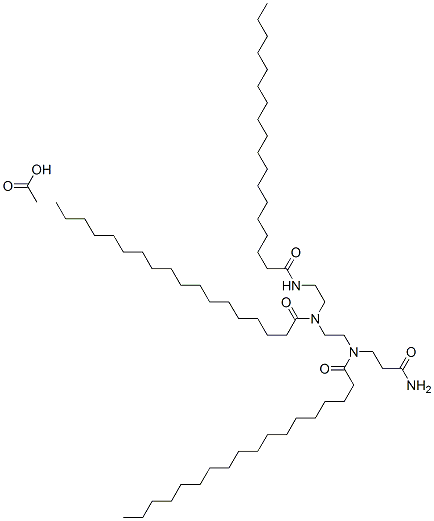 CAS#: 68214-54-0, N-[2-[(3-Amino-3-Oxopropyl)Stearoylamino]Ethyl]-N-[2-(Stearoylamino)Ethyl]Stearamide Monoacetate