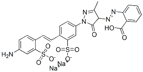 CAS 登录号：68227-65-6， 2-[[1-[4-[2-(4-氨基-2-磺酸基苯基)乙烯基]-3-磺酸基苯基]-4,5-二氢-3-甲基-5-氧代-1H-吡唑-4-基]偶氮]苯甲酸氢二钠